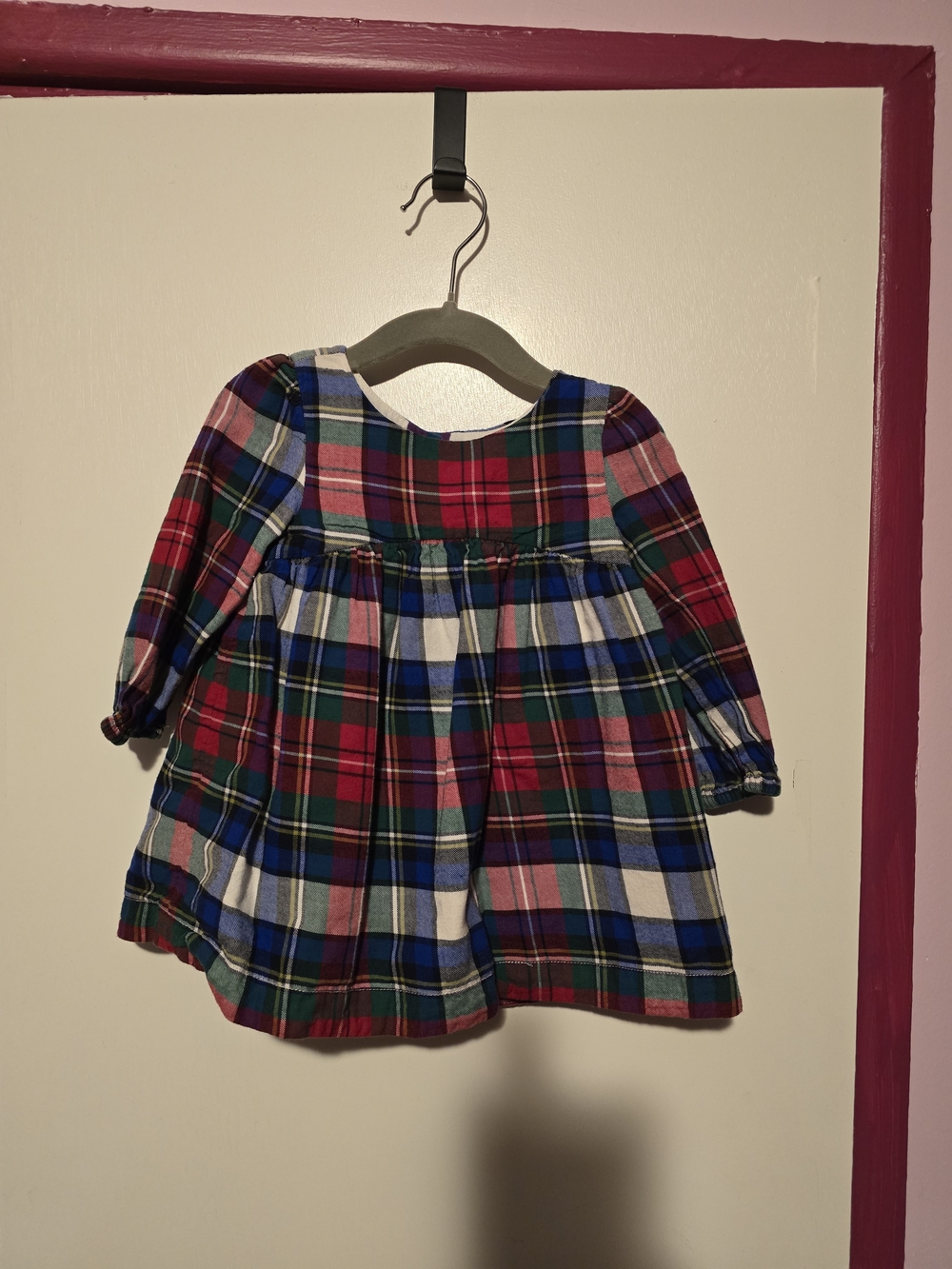 GAP Baby Plaid Cotton Dress in Red, Green, Blue